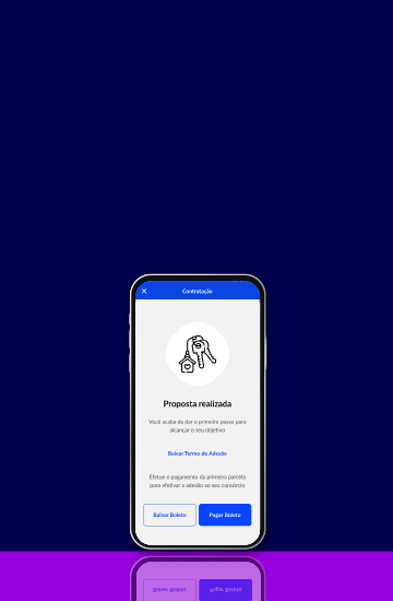 tela do app Banrisul com a proposta de consórcio finalizada